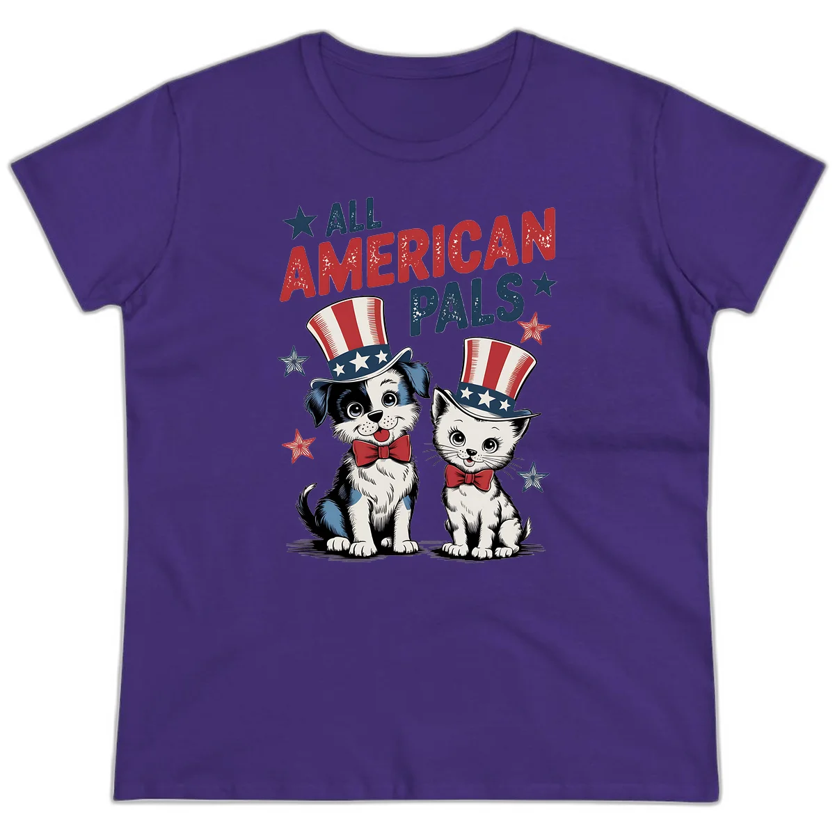All American Pals Ladies Tee in Purple