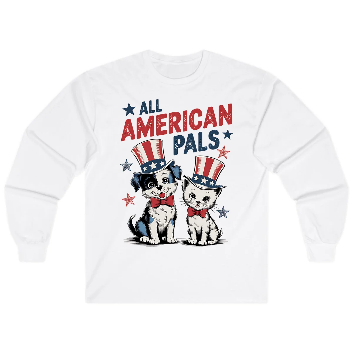 All American Pals Long Sleeve in White