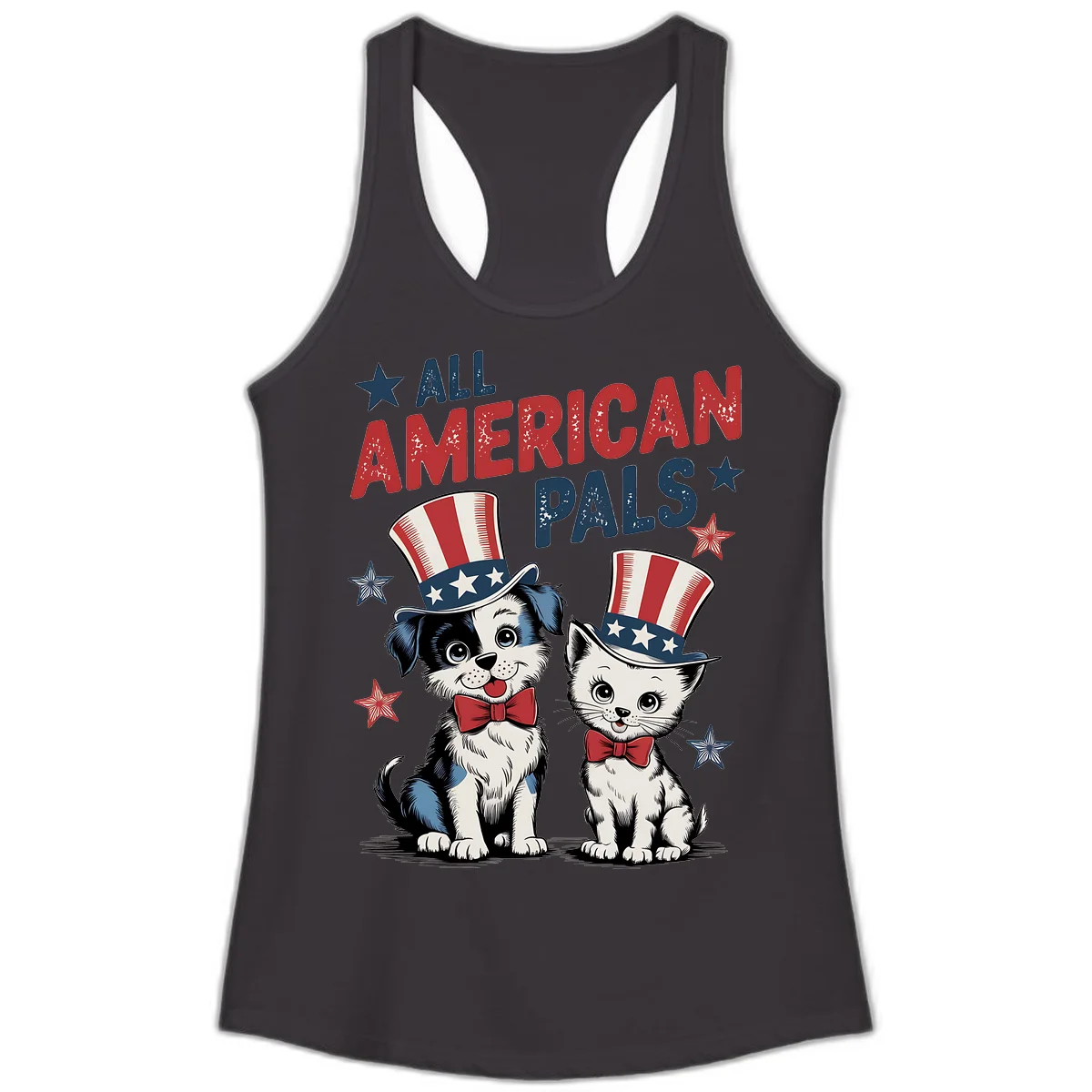 All American Pals Ladies Tank in Black