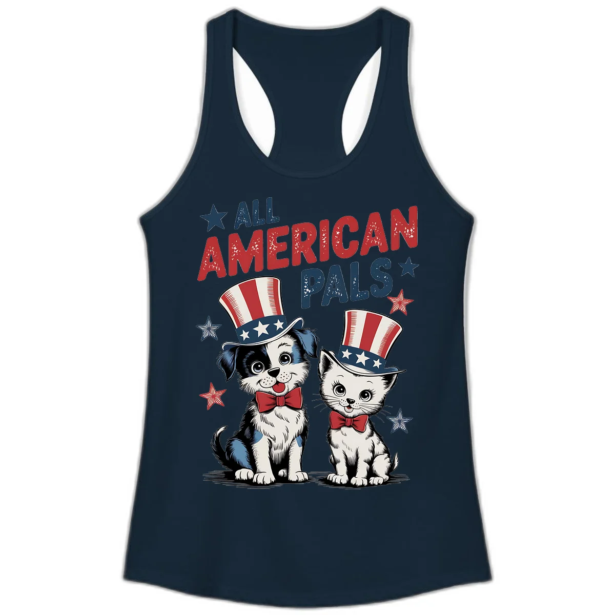 All American Pals Ladies Tank in Solid Midnight Navy