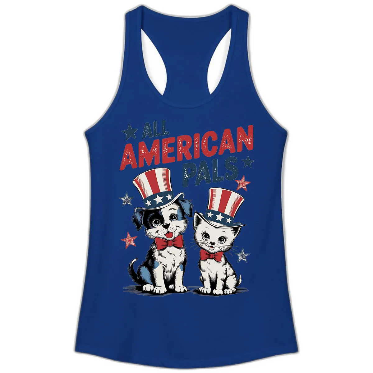 All American Pals Ladies Tank in Solid Royal