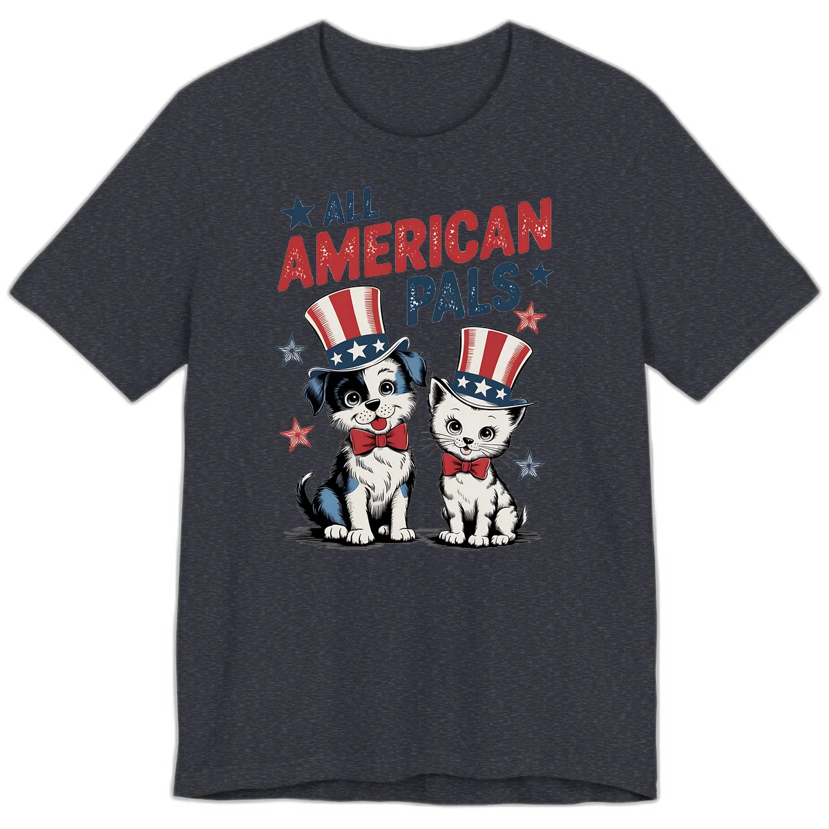 All American Pals Premium T-Shirt in Heather Navy