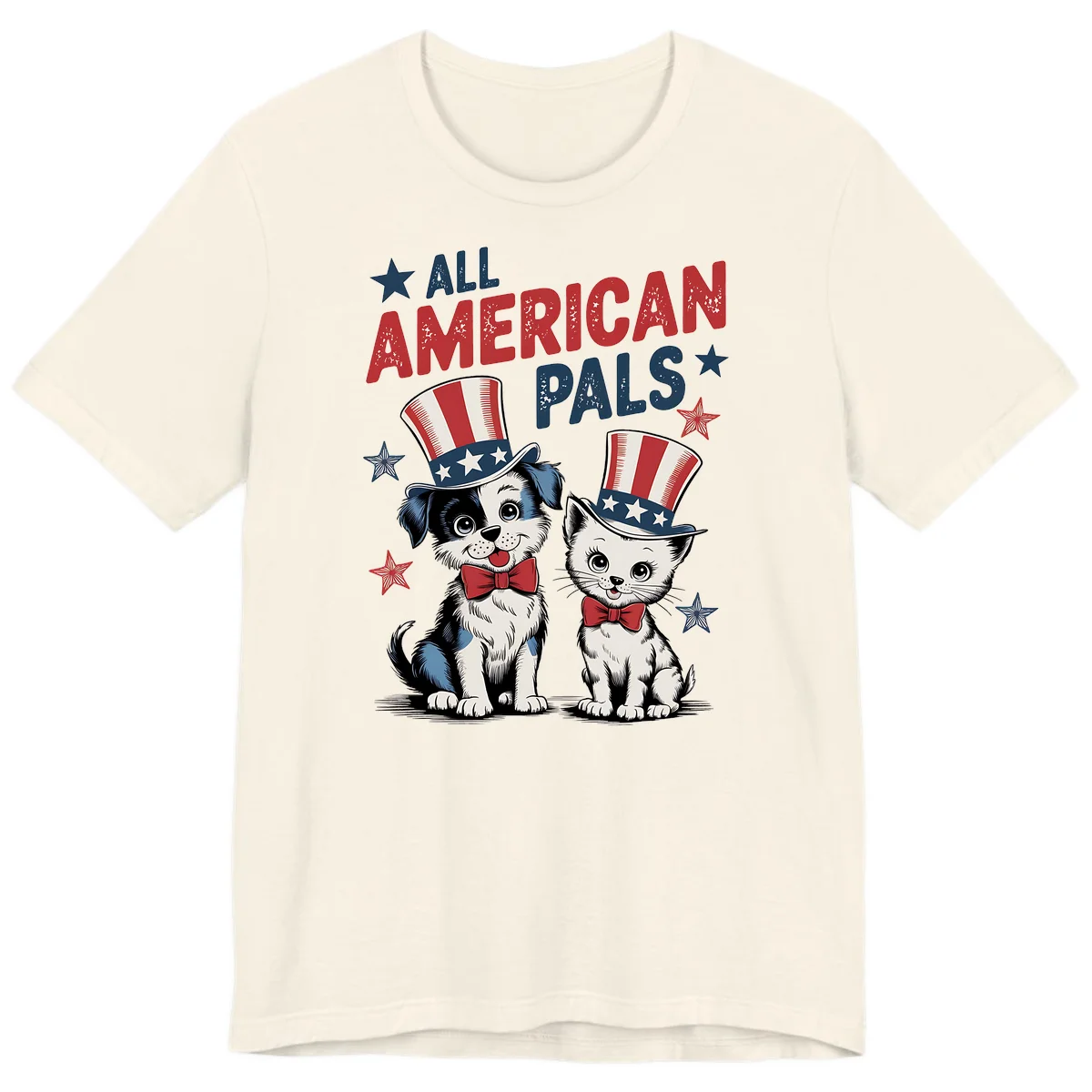 All American Pals Premium T-Shirt in Natural