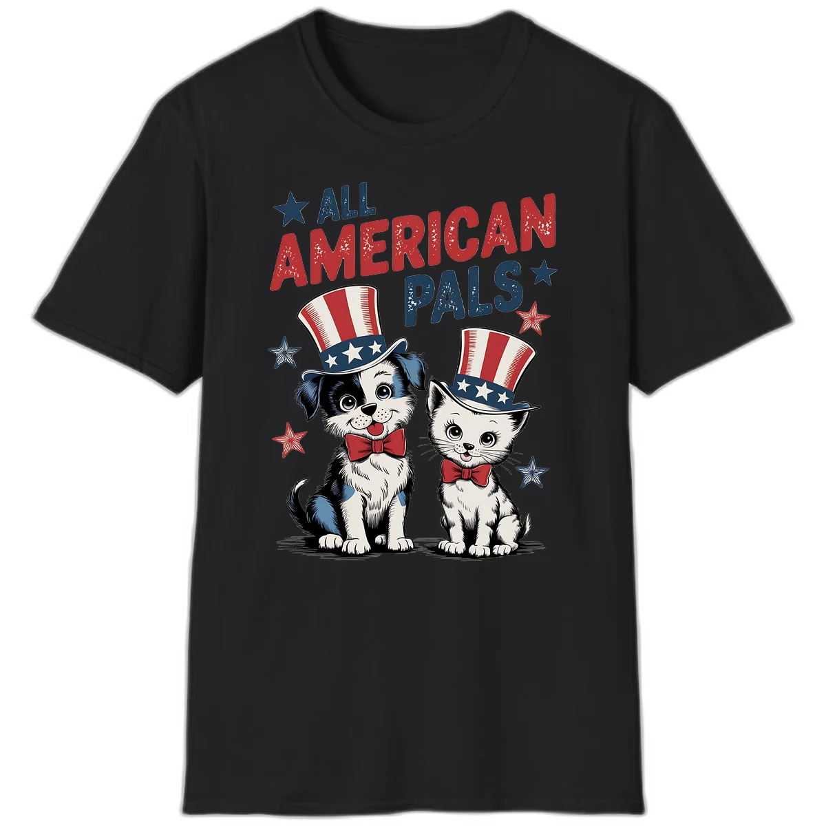 All American Pals T-Shirt in Black