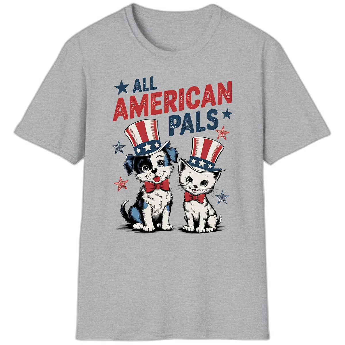 All American Pals T-Shirt in Sport Grey