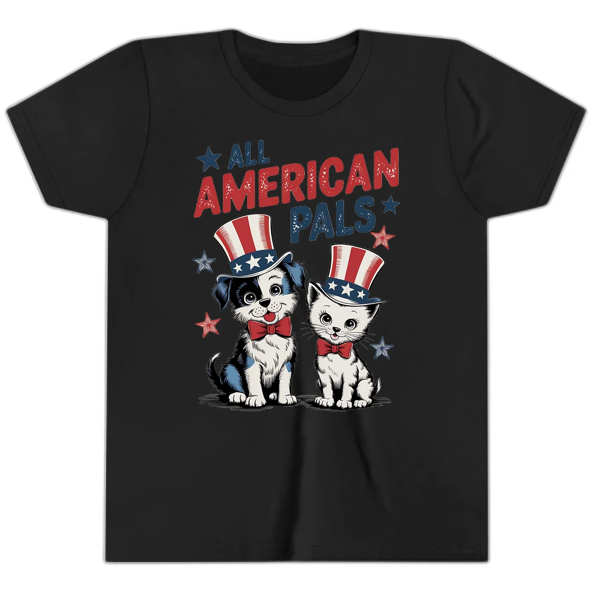 All American Pals Youth T-Shirt in Black