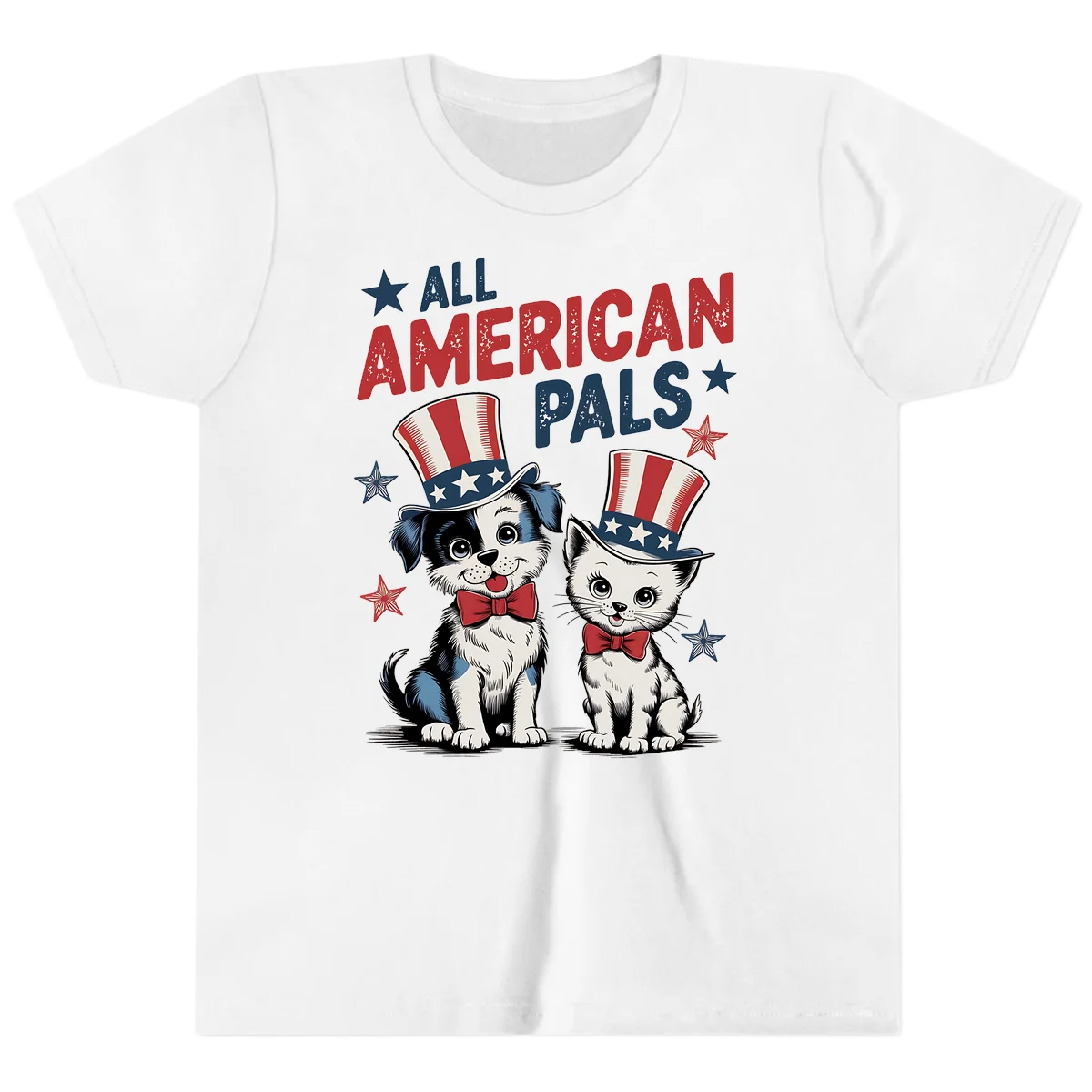 All American Pals Youth T-Shirt in White