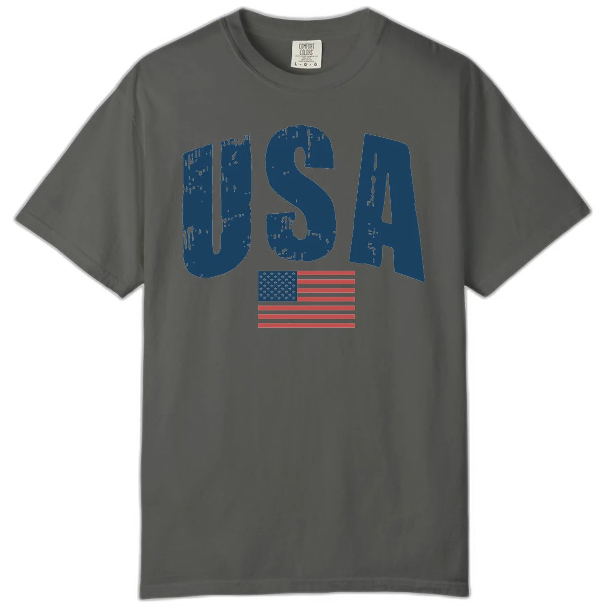 USA Patriotic Flag Distressed Comfort Color in Pepper