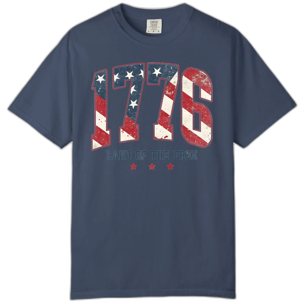 Vintage 1776 Land Of The Free Comfort Color in Midnight