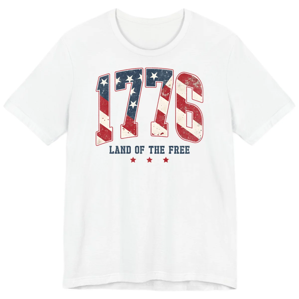 Vintage 1776 Land Of The Free Premium T-Shirt in White