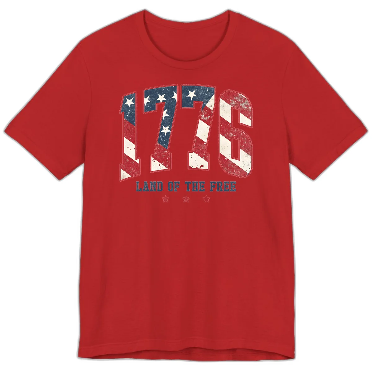 Vintage 1776 Land Of The Free Premium T-Shirt in Red