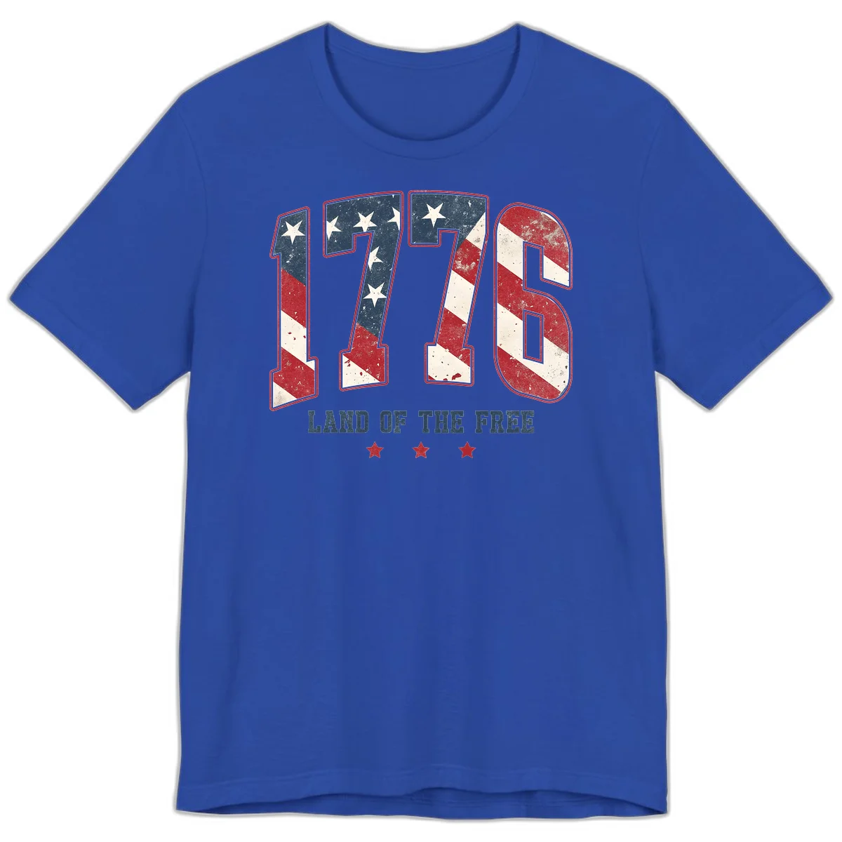 Vintage 1776 Land Of The Free Premium T-Shirt in True Royal