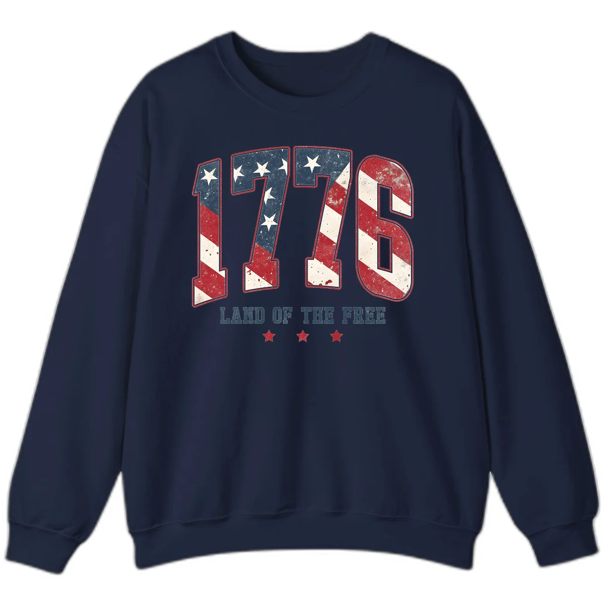 Vintage 1776 Land Of The Free Sweatshirt in Navy