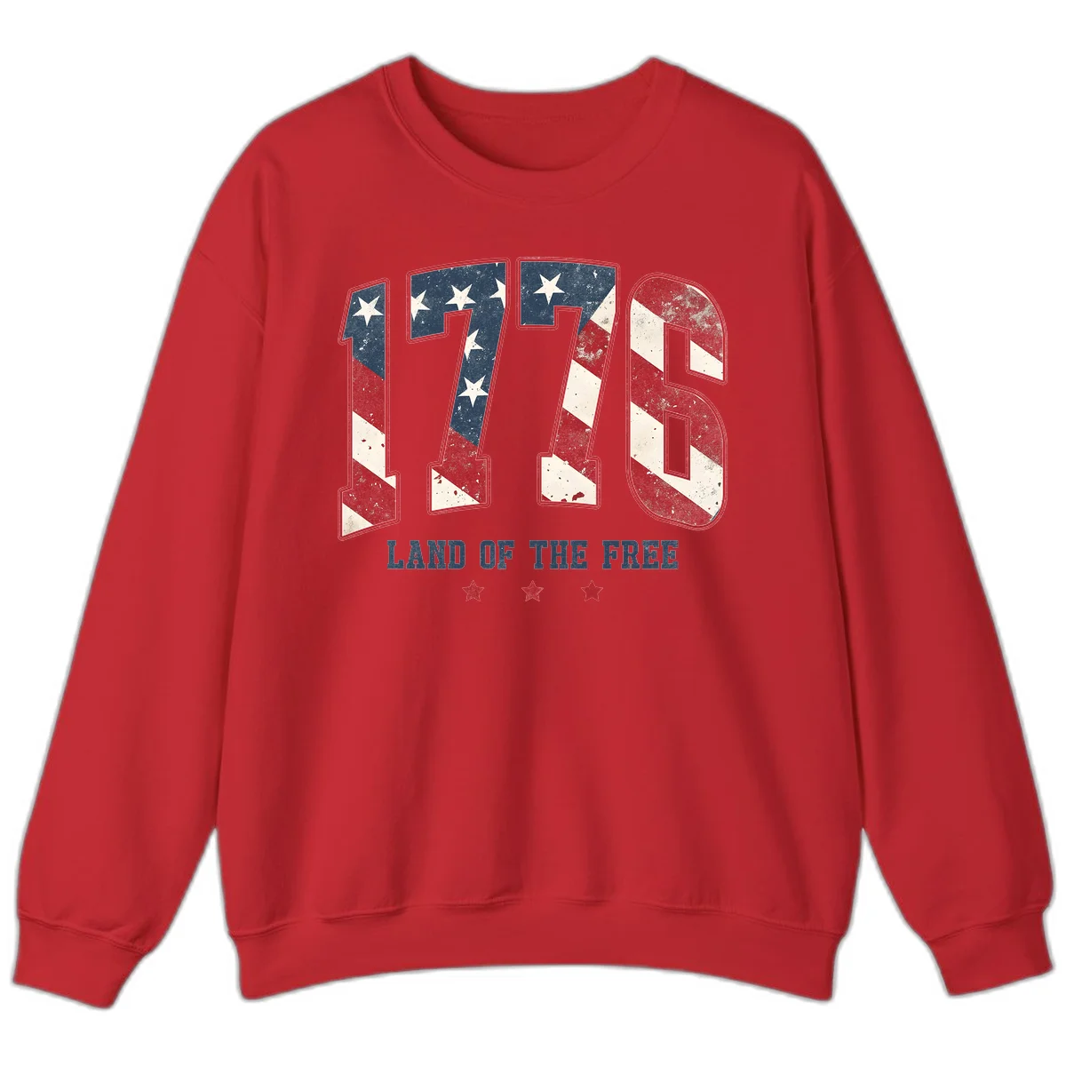 Vintage 1776 Land Of The Free Sweatshirt in Red