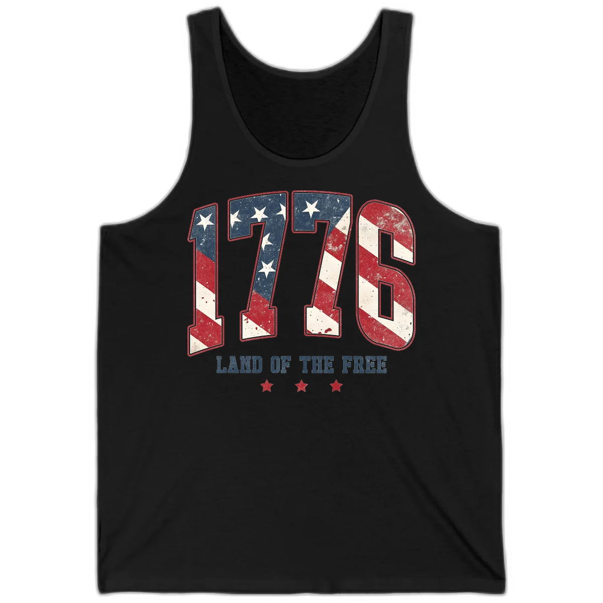 Vintage 1776 Land Of The Free Tank in Black