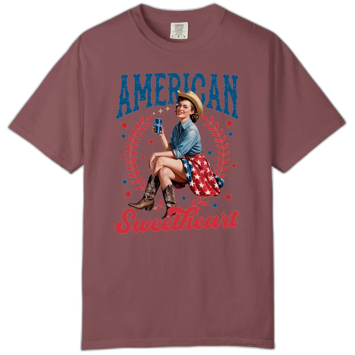 American Sweetheart Pin-Up Comfort Color in Brick
