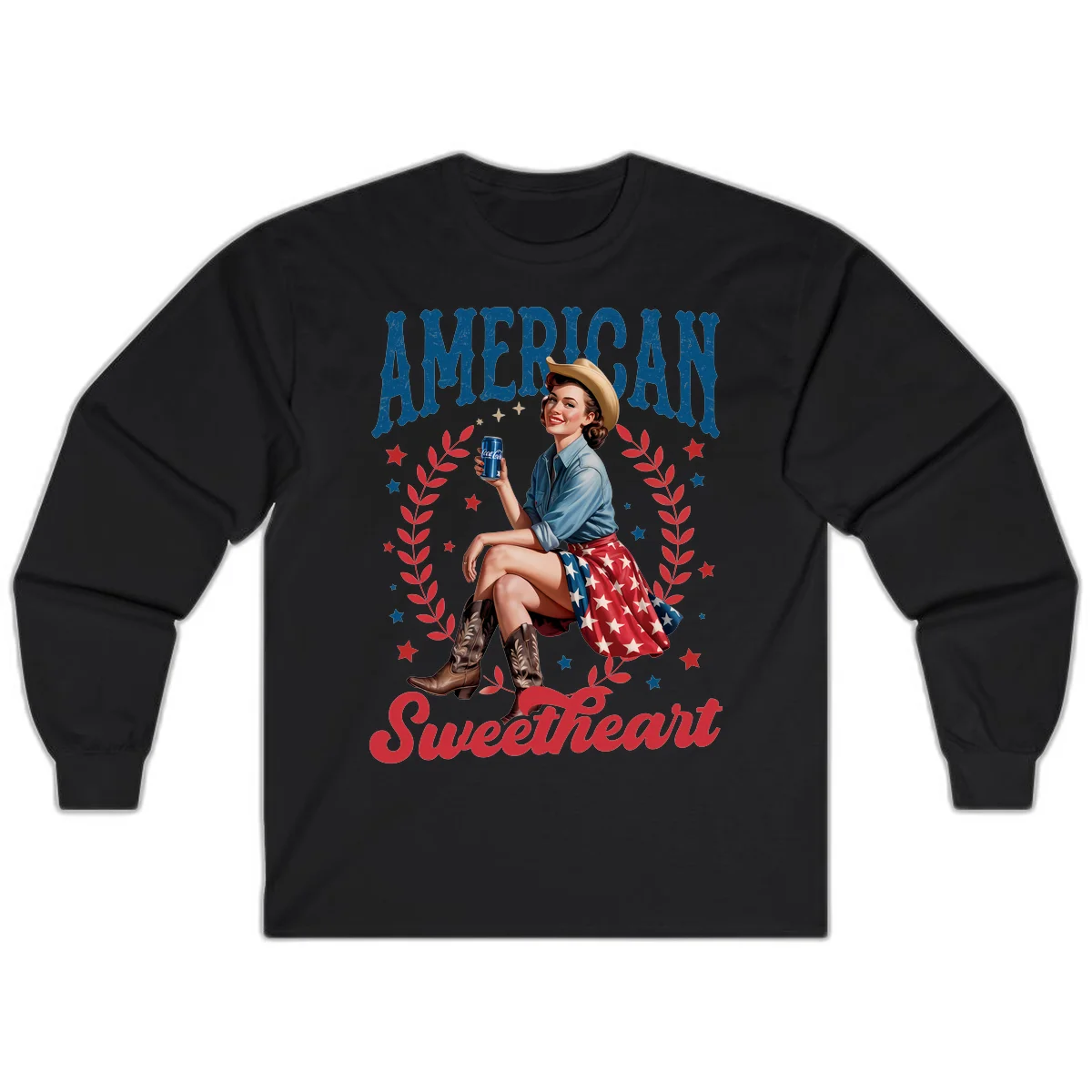 American Sweetheart Pin-Up Long Sleeve in Black