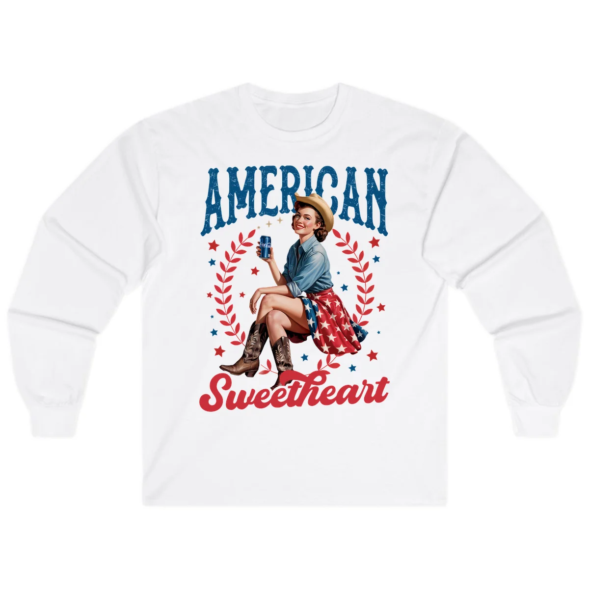 American Sweetheart Pin-Up Long Sleeve in White