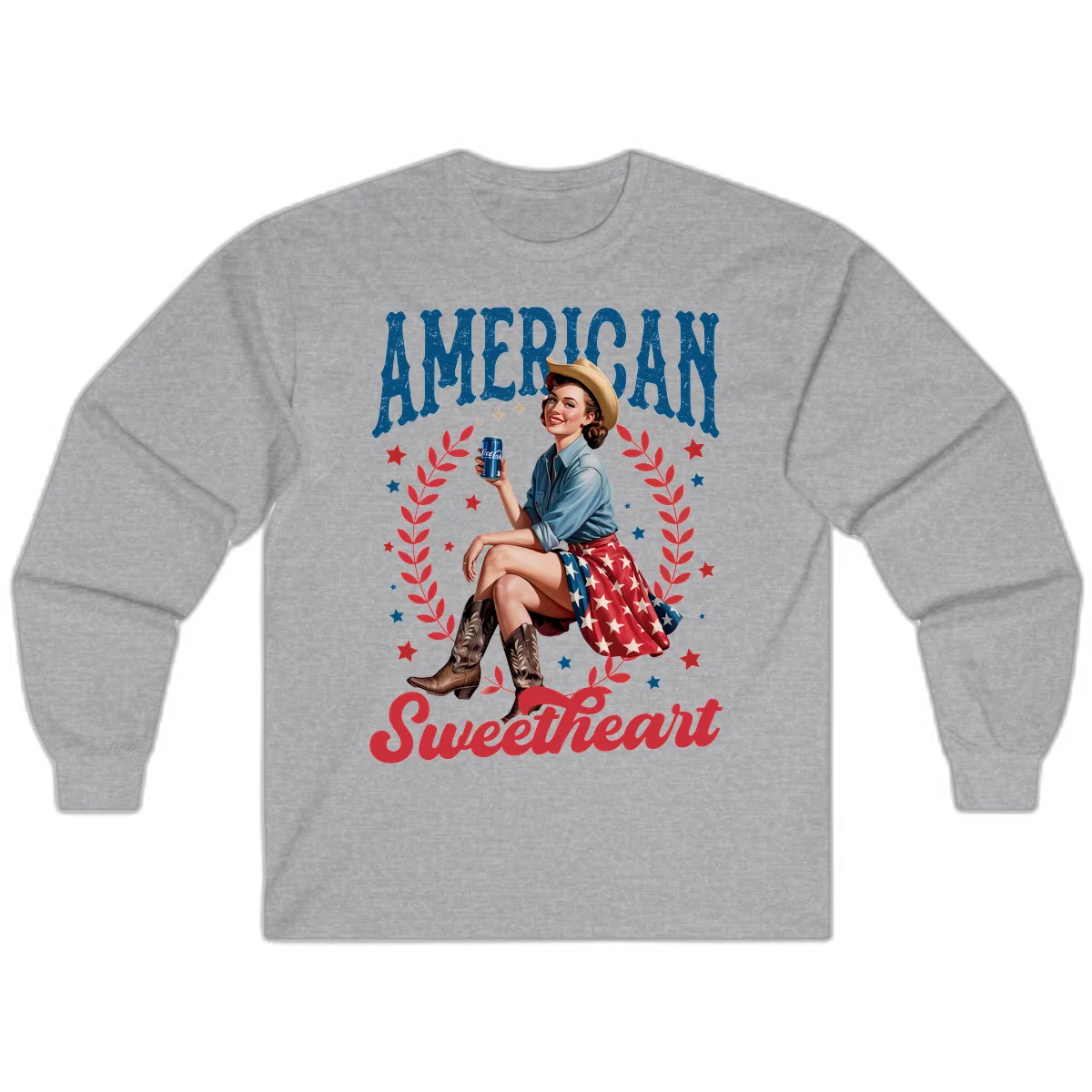 American Sweetheart Pin-Up Long Sleeve in Sport Grey