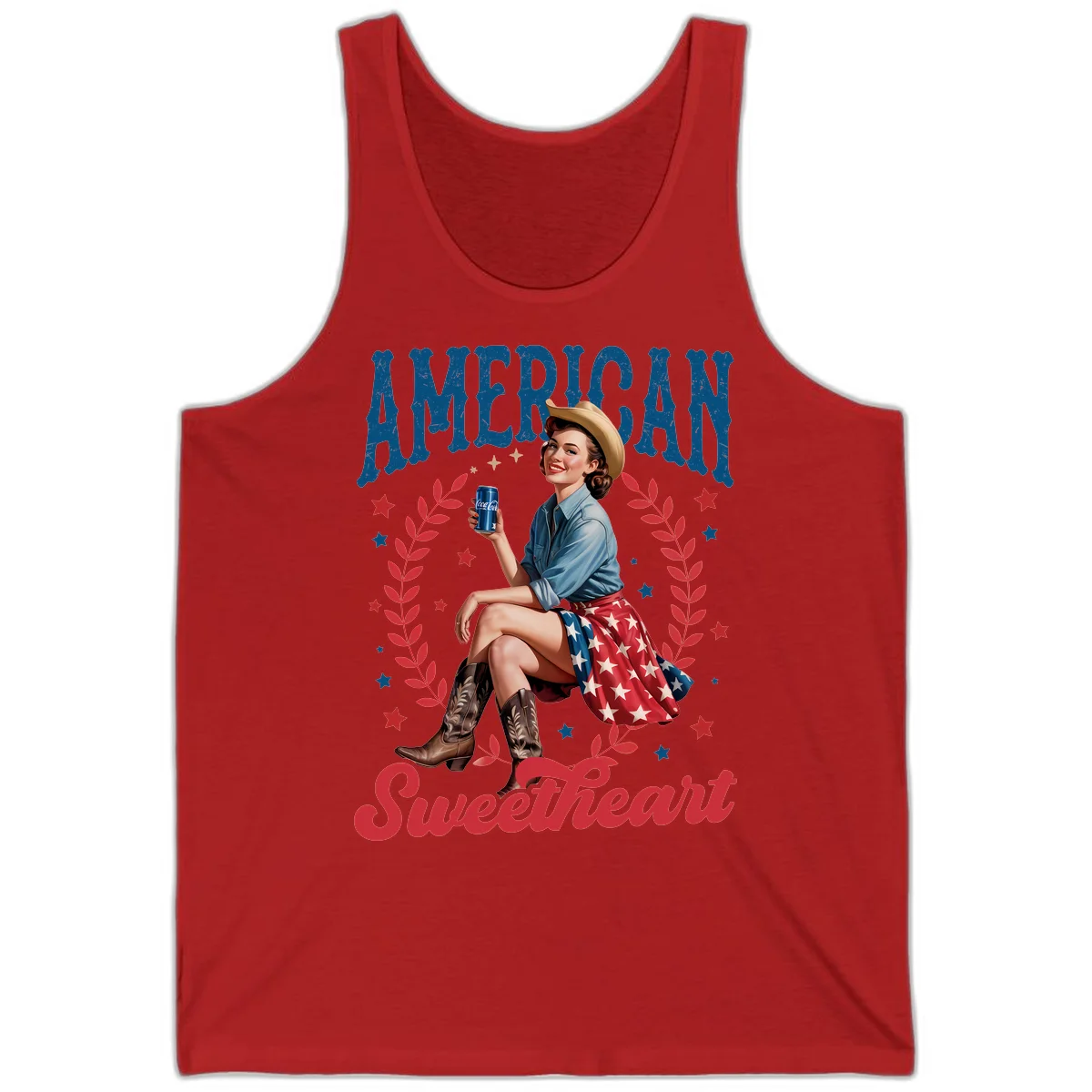 American Sweetheart Pin-Up Tank in Red