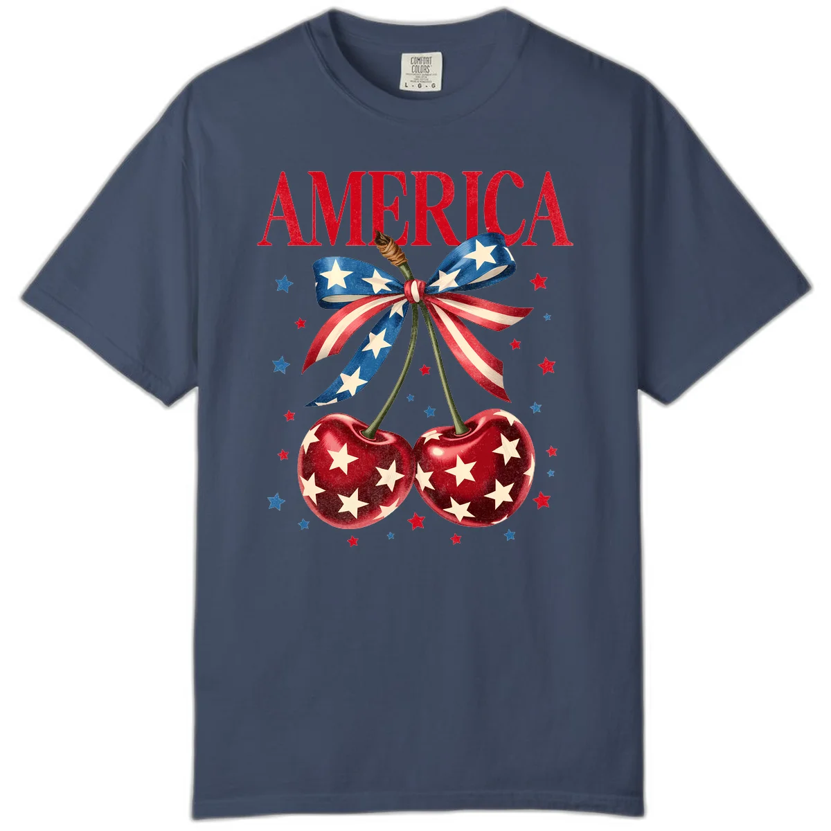 America Cherries and Stars Comfort Color in Midnight