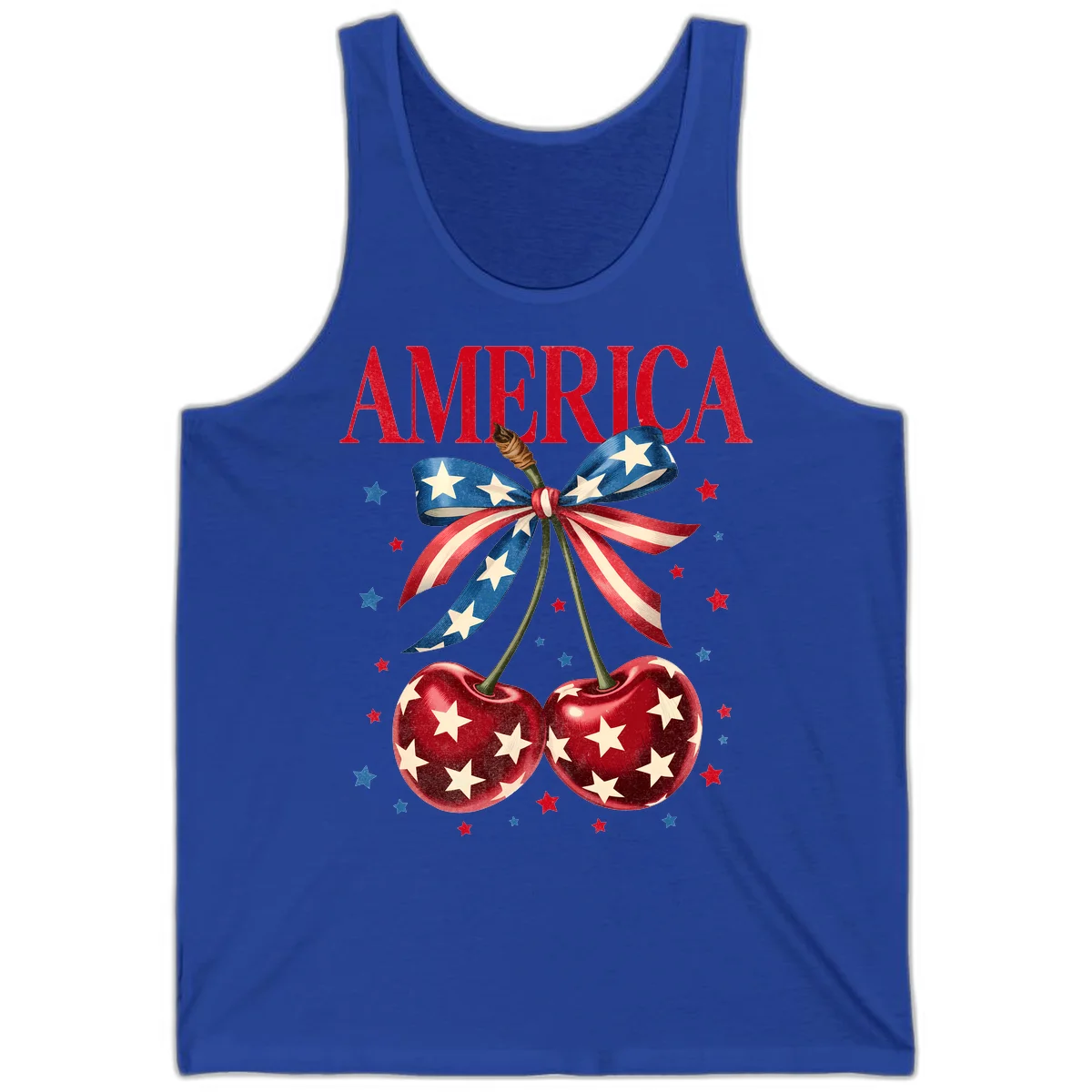 America Cherries and Stars Tank in True Royal