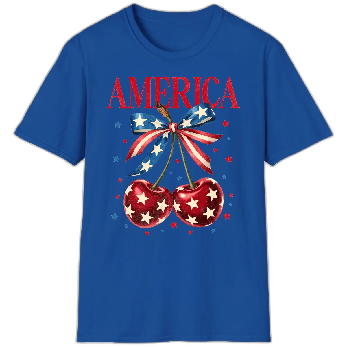 America Cherries and Stars T-Shirt in Royal