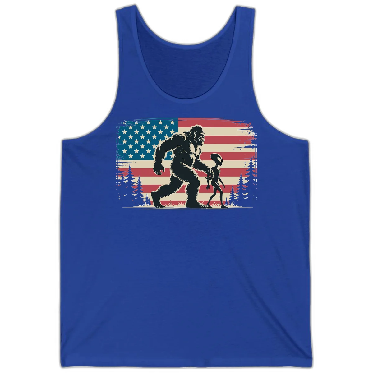 Bigfoot and Alien Stroll Tank in True Royal