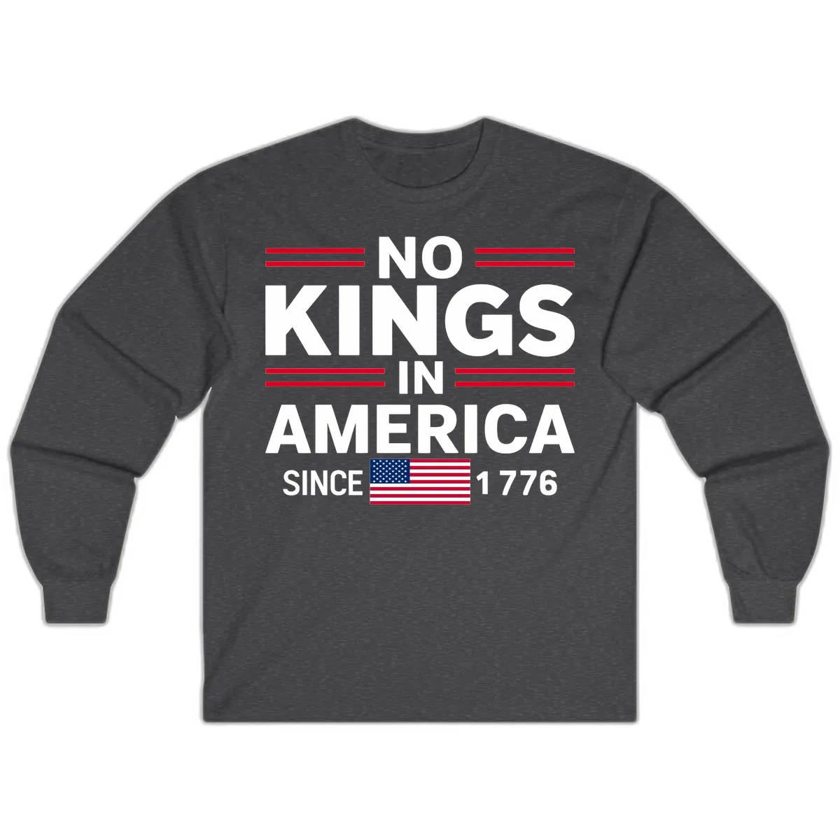 KINGS AMERICA 1776 Heritage Design Long Sleeve in Dark Heather