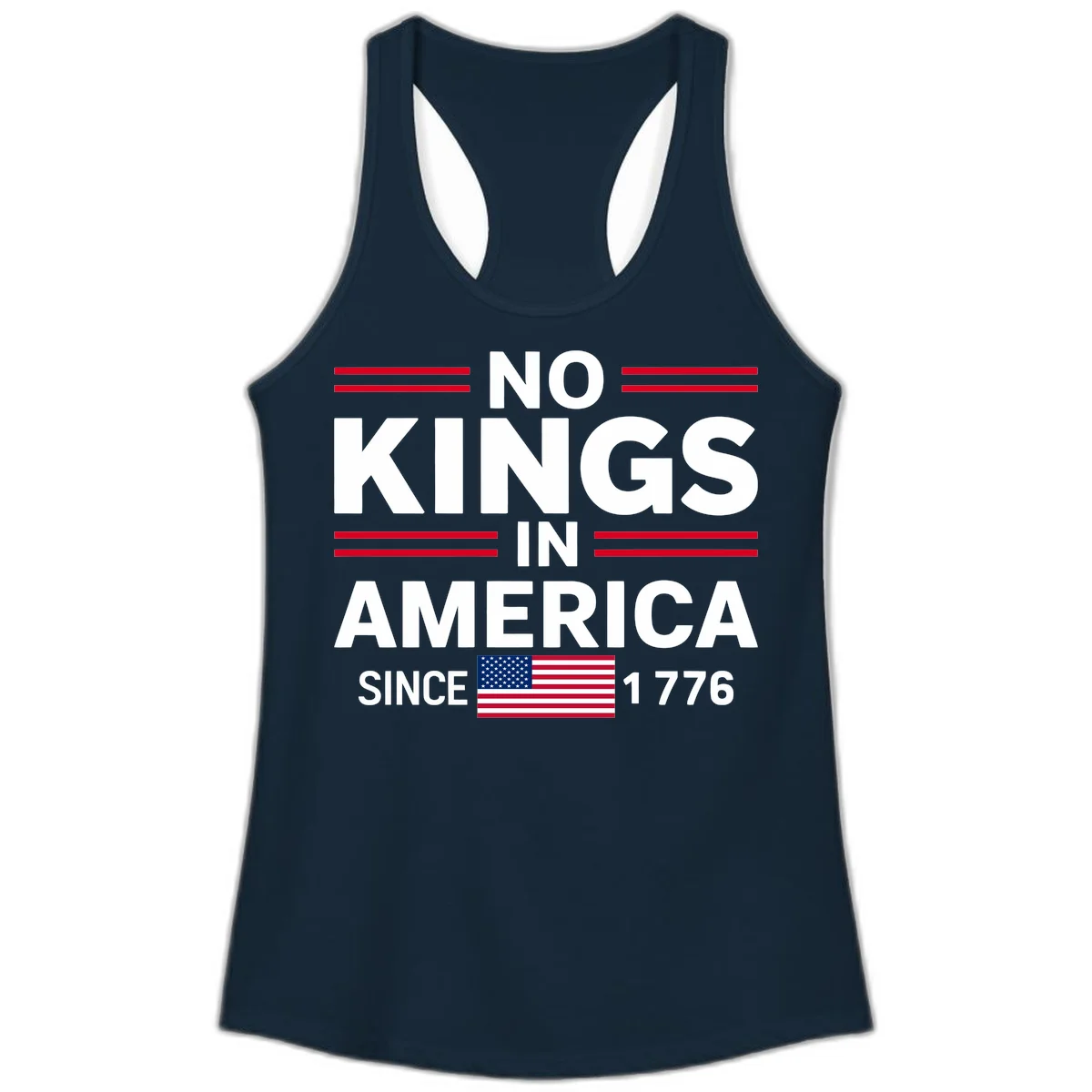 KINGS AMERICA 1776 Ladies Tank in Solid Midnight Navy
