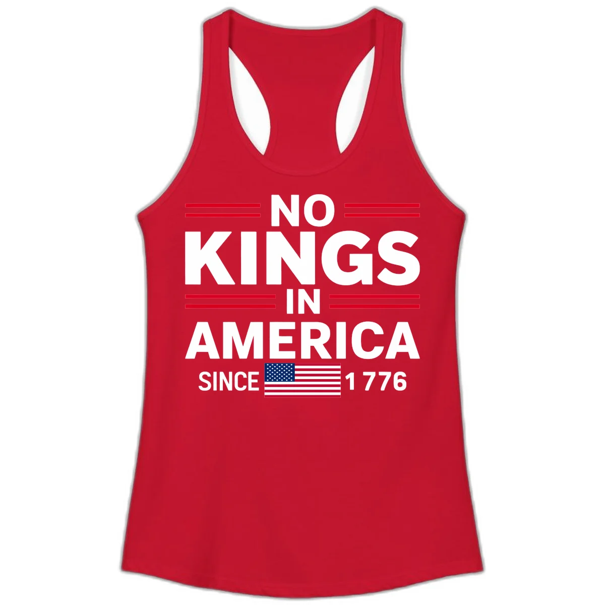 KINGS AMERICA 1776 Ladies Tank in Solid Red