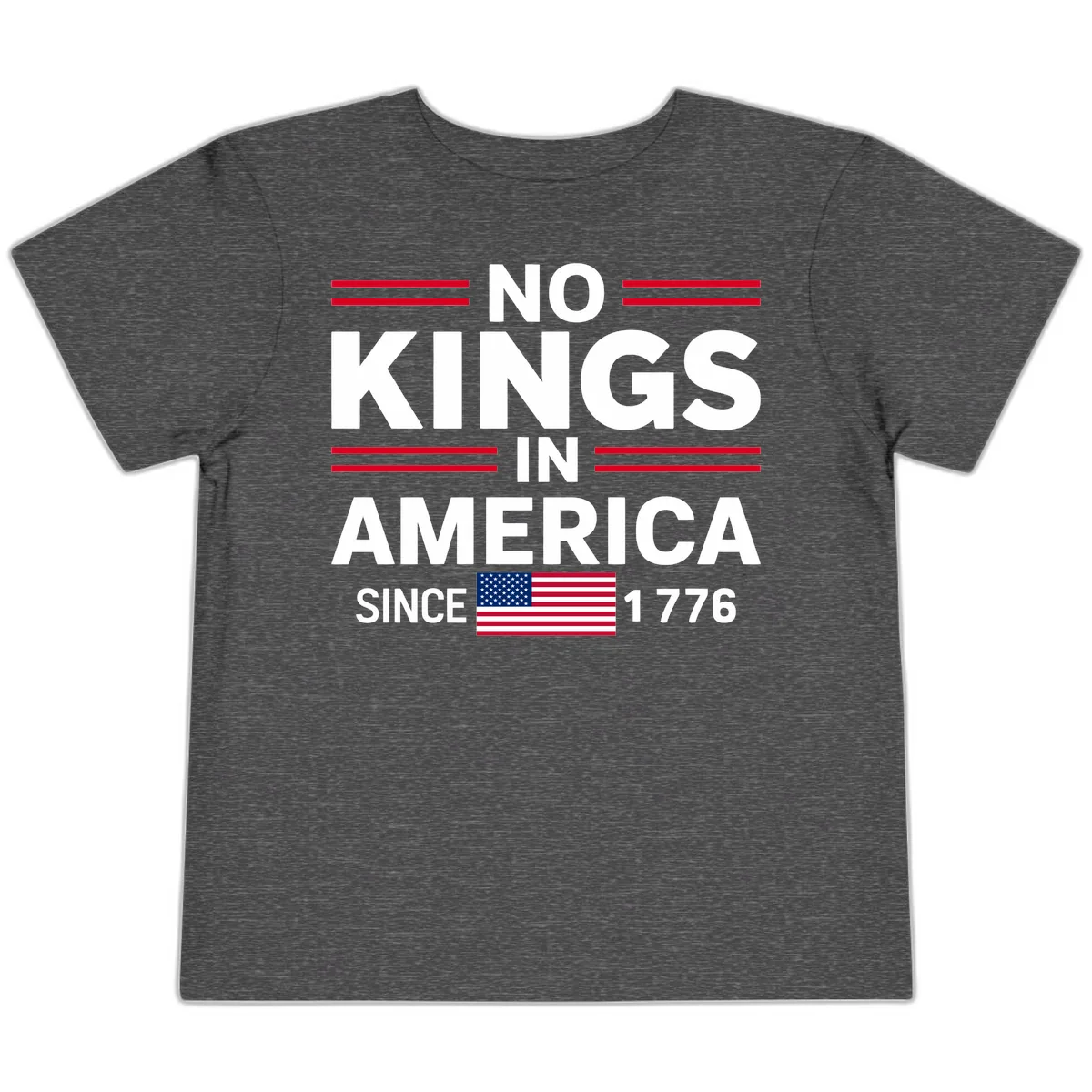 KINGS AMERICA 1776 Heritage Design Toddler T-Shirt in Dark Heather Grey