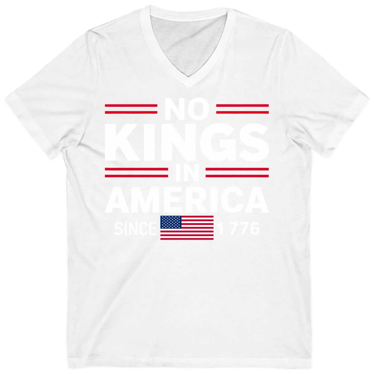 KINGS AMERICA 1776 V-Neck Tee in White