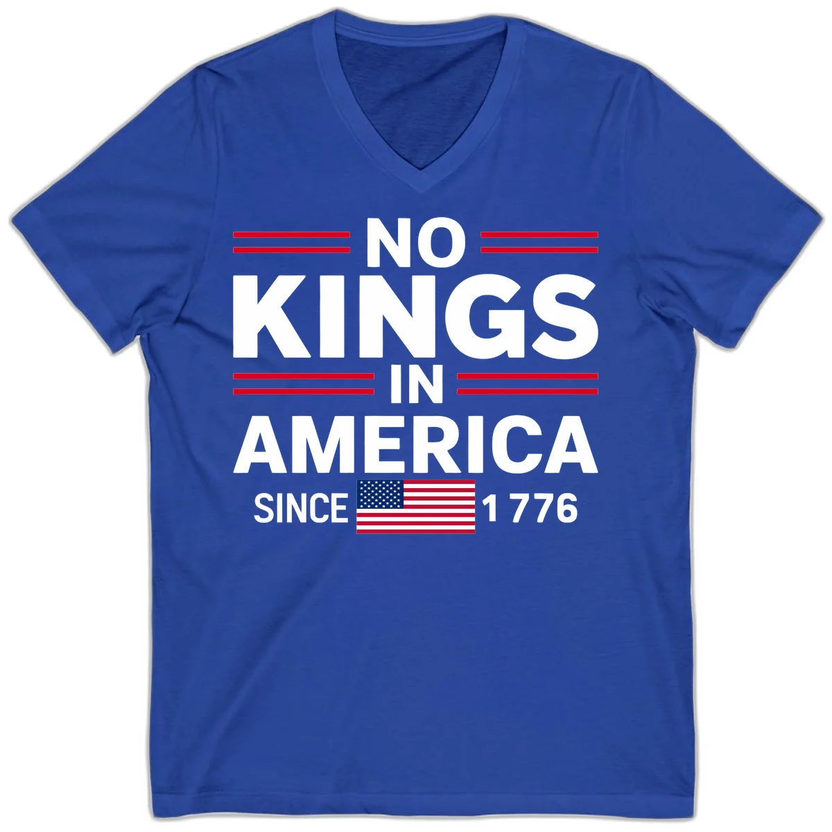 KINGS AMERICA 1776 V-Neck Tee in True Royal