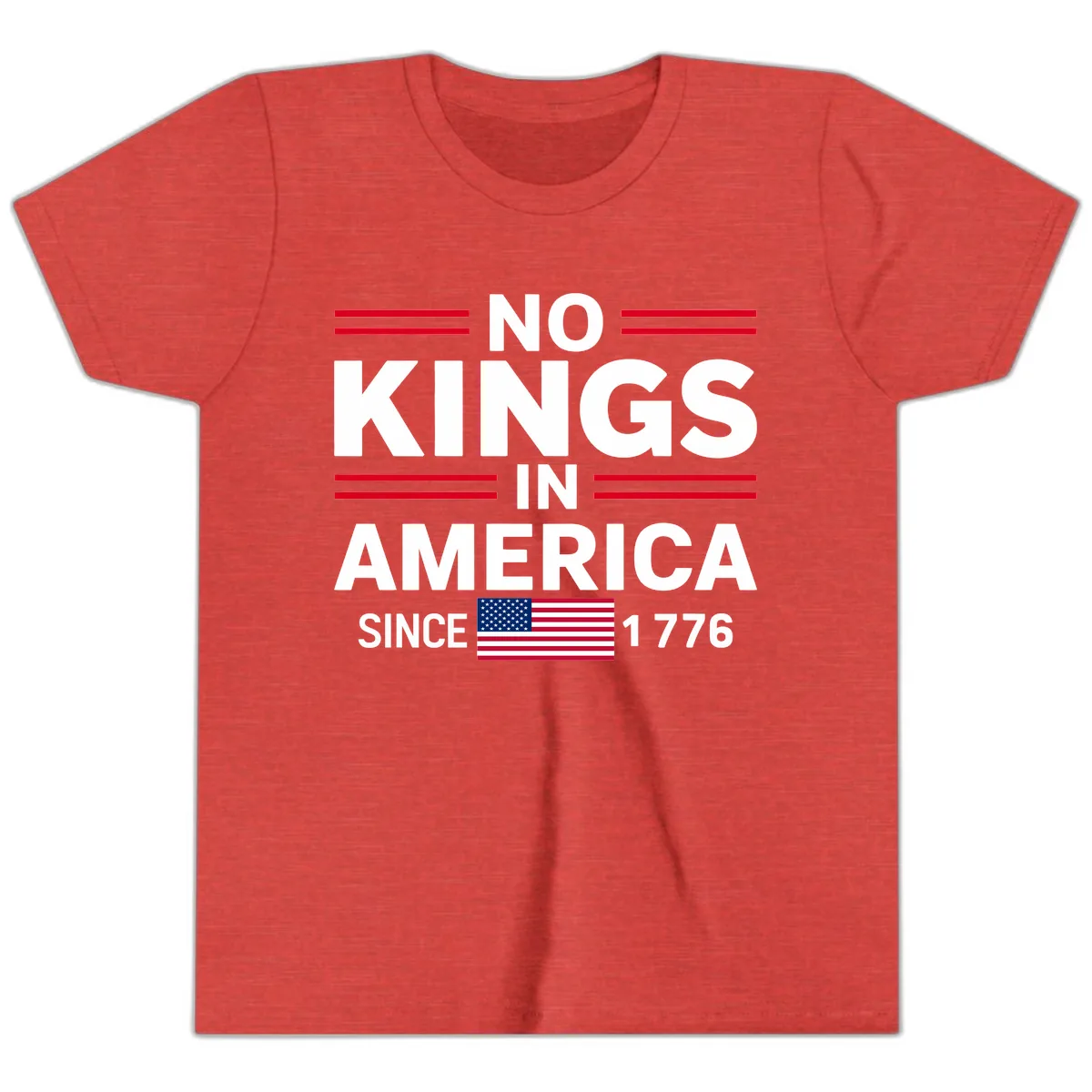 KINGS AMERICA 1776 Heritage Design Youth T-Shirt in Heather Red