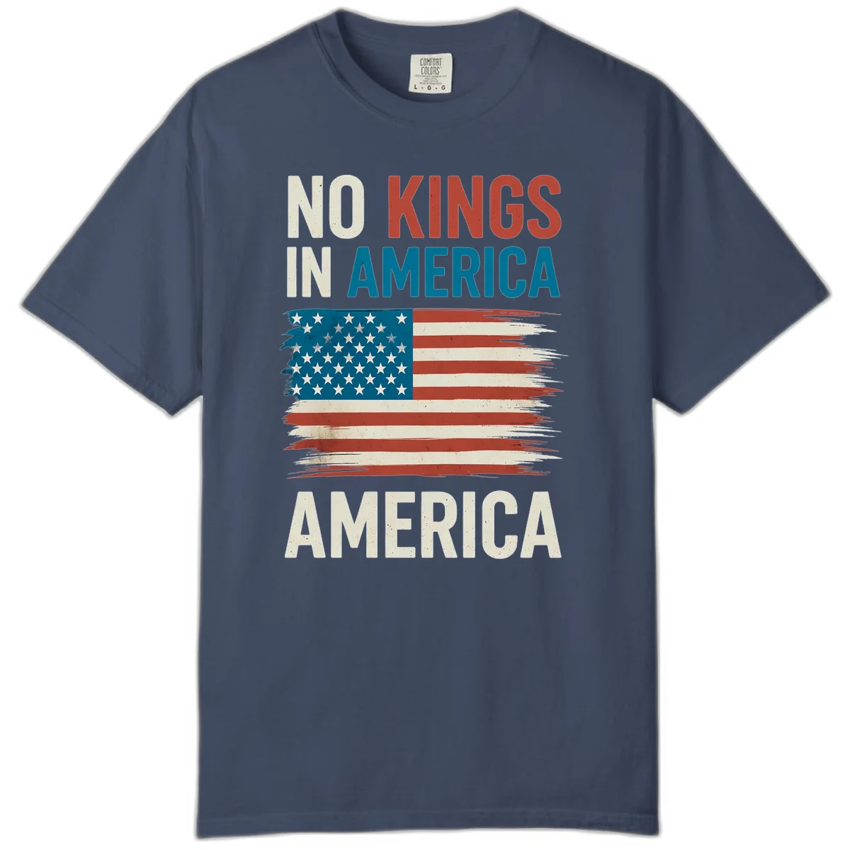 No Kings In America Comfort Color in Midnight