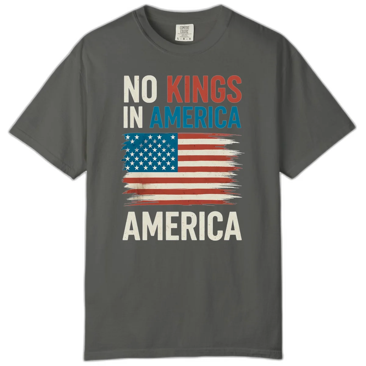 No Kings In America Comfort Color in Pepper