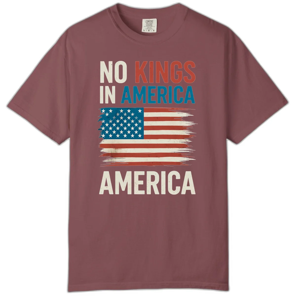No Kings In America Comfort Color in Brick