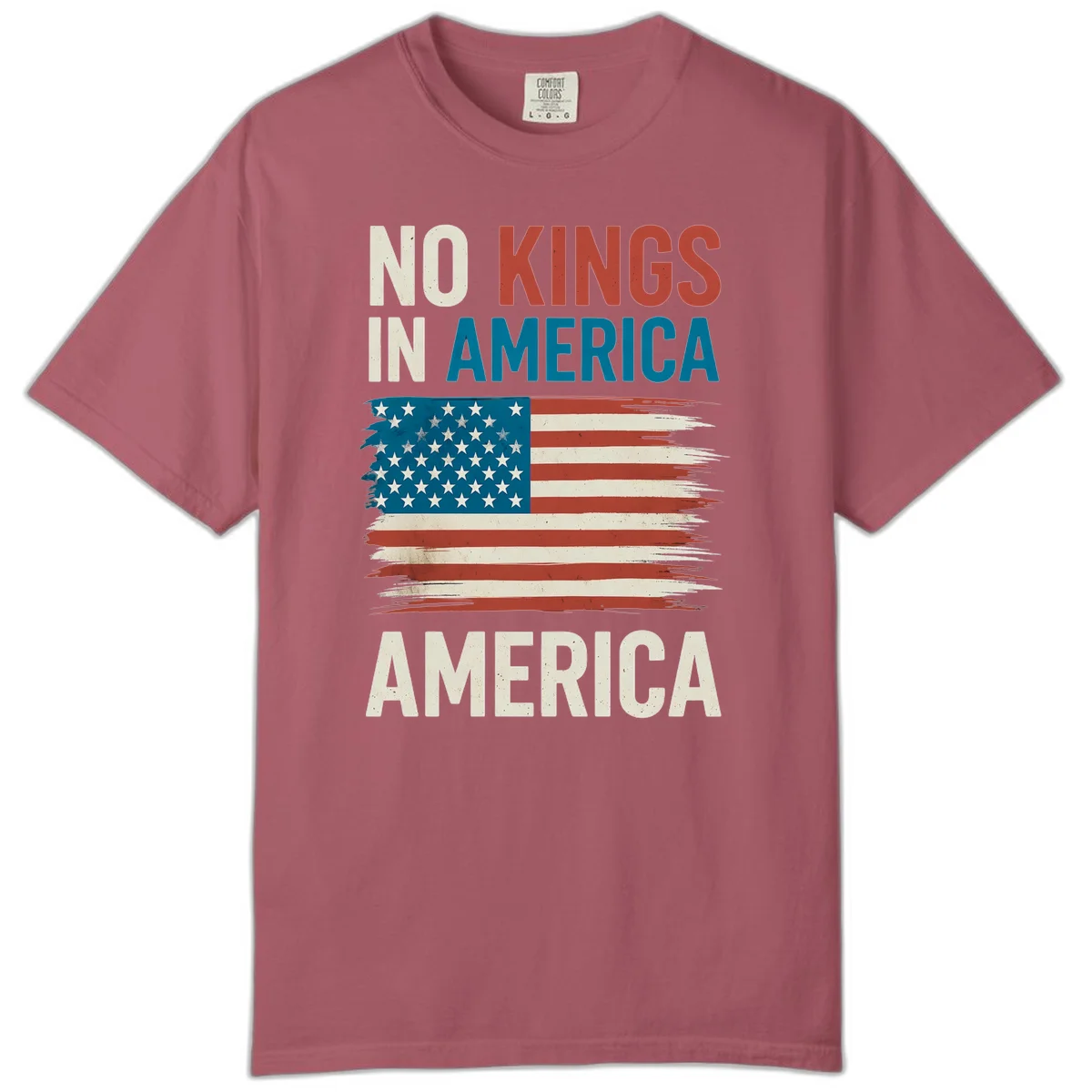 No Kings In America Comfort Color in Crimson