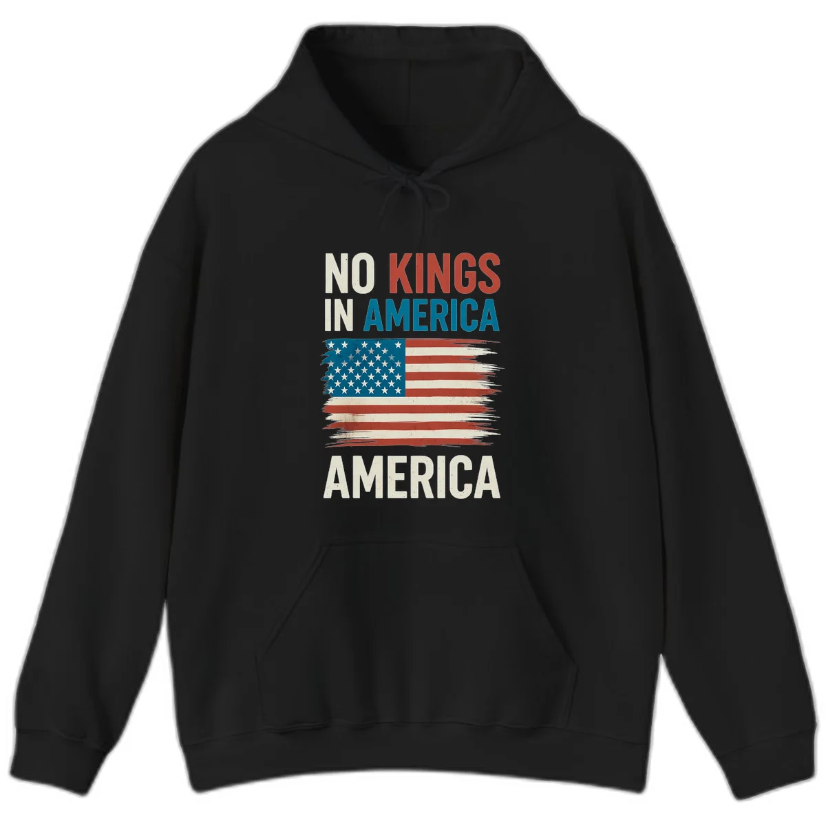 No Kings In America Hoodie in Black