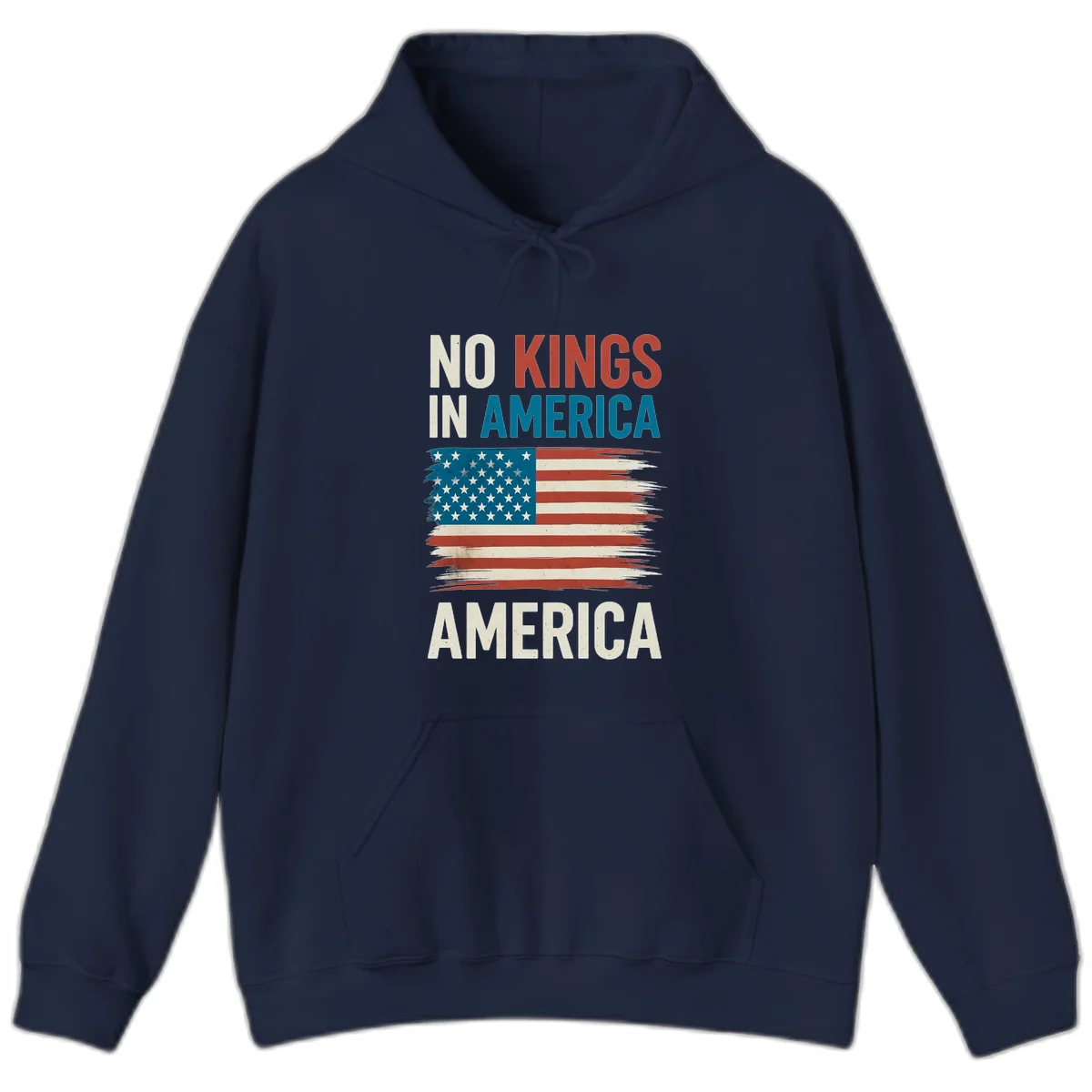 No Kings In America Hoodie in Navy