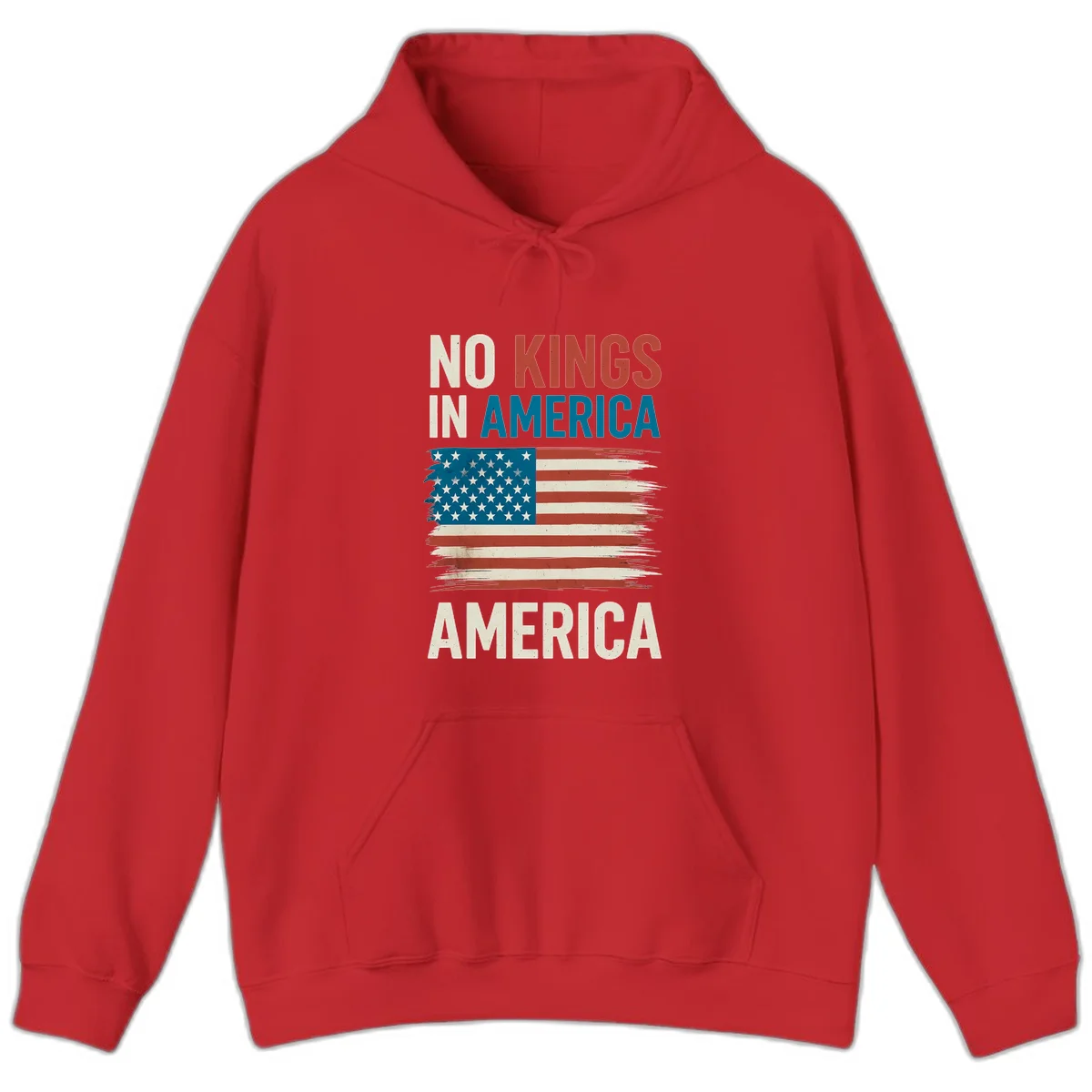 No Kings In America Hoodie in Red