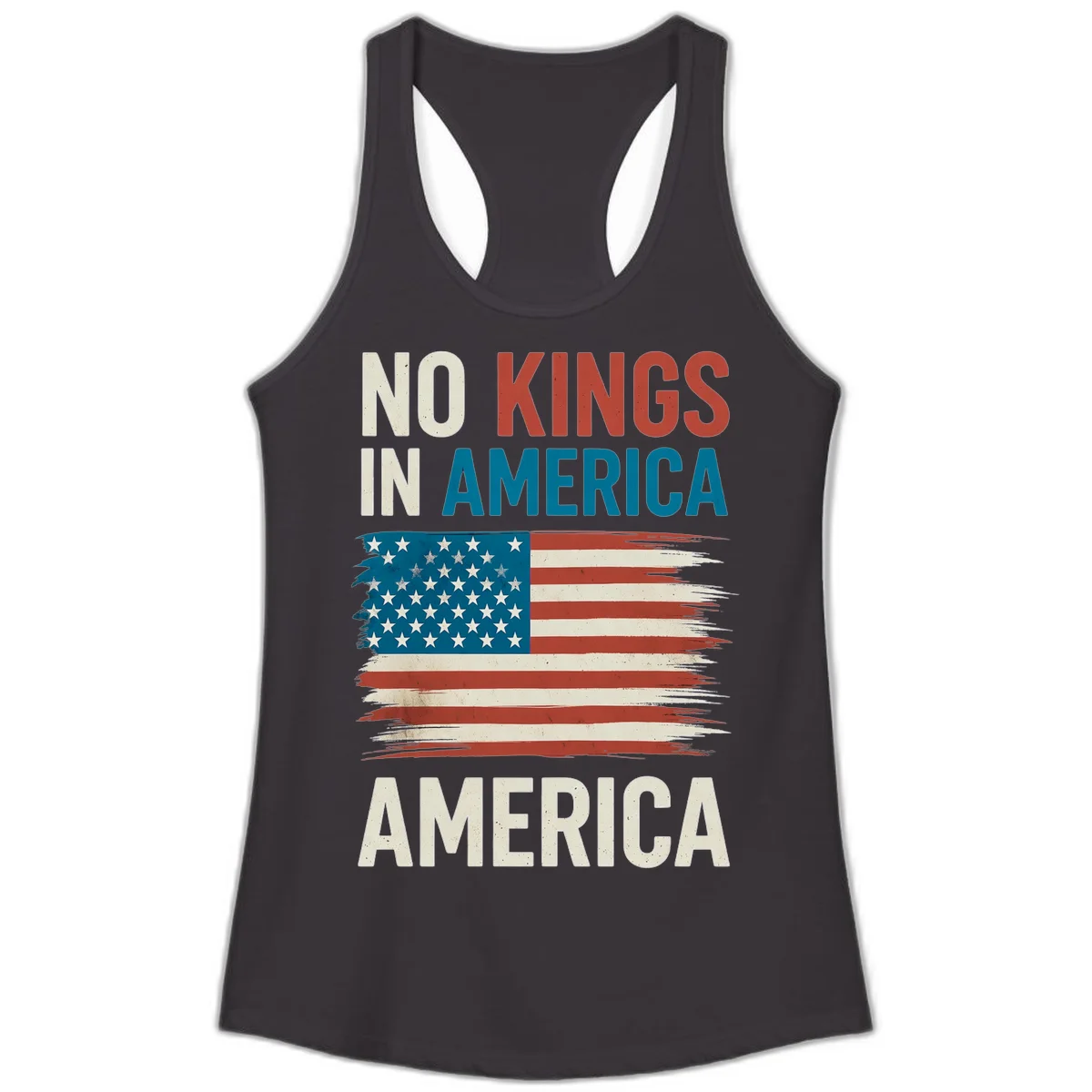 No Kings In America Ladies Tank in Black