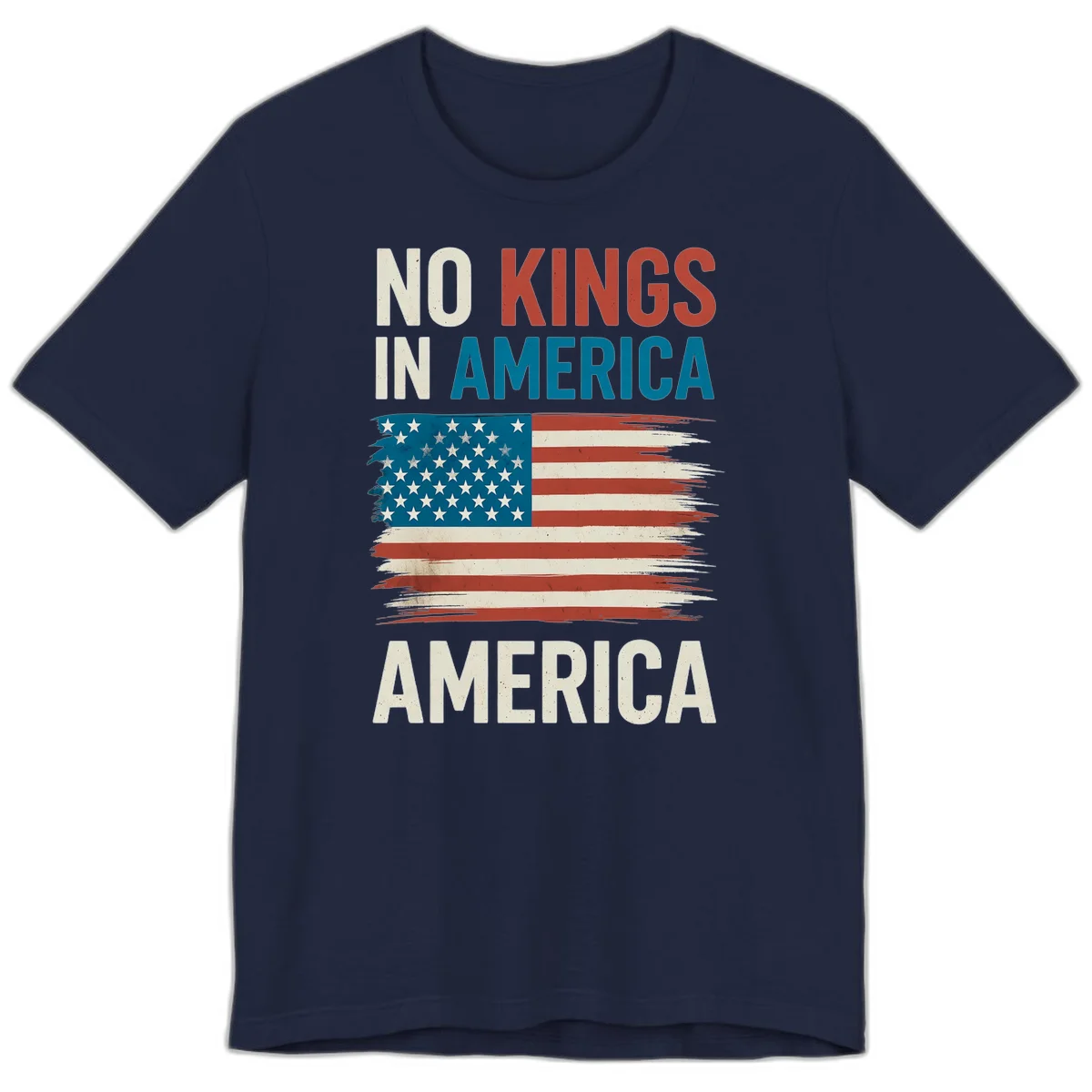 No Kings In America Premium T-Shirt in Navy