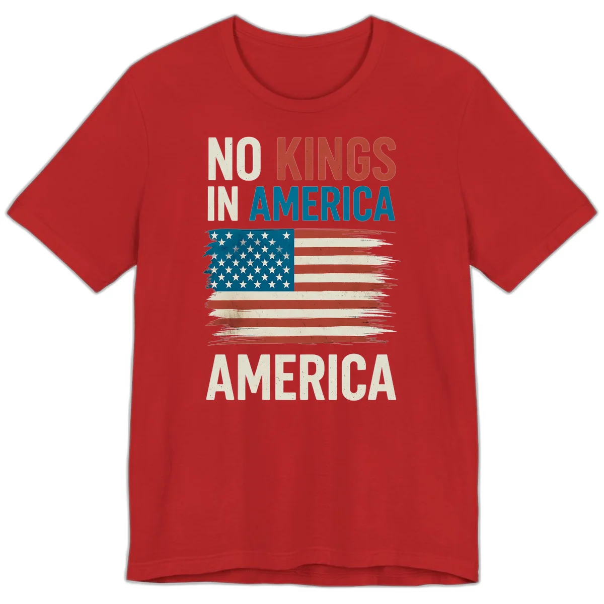 No Kings In America Premium T-Shirt in Red