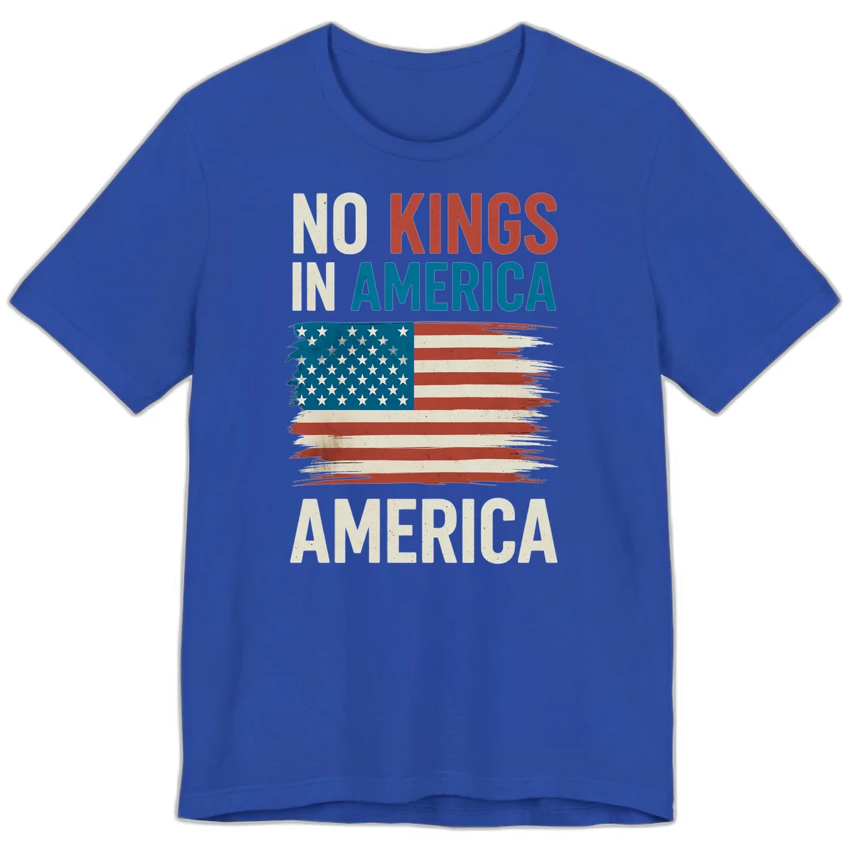 No Kings In America Premium T-Shirt in True Royal