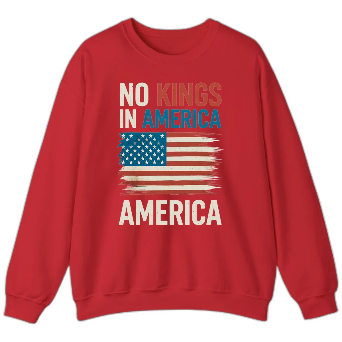 No Kings In America Sweatshirt in Red