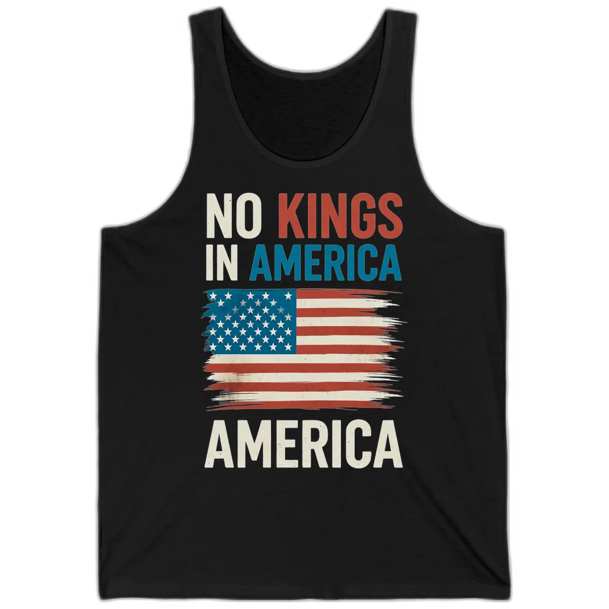 No Kings In America Tank in Black