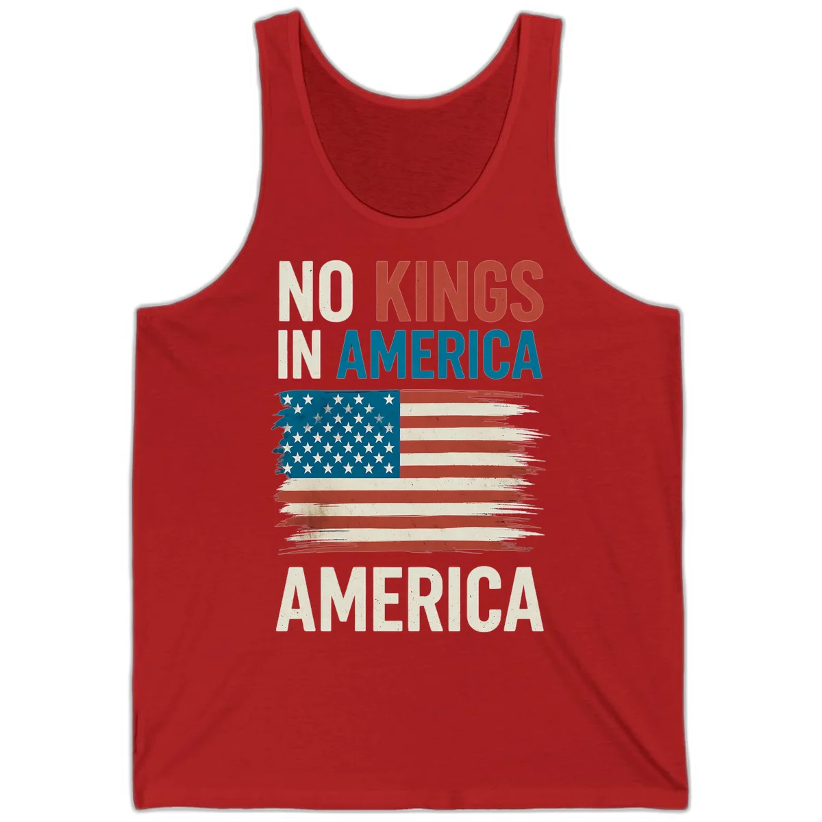 No Kings In America Tank in Red
