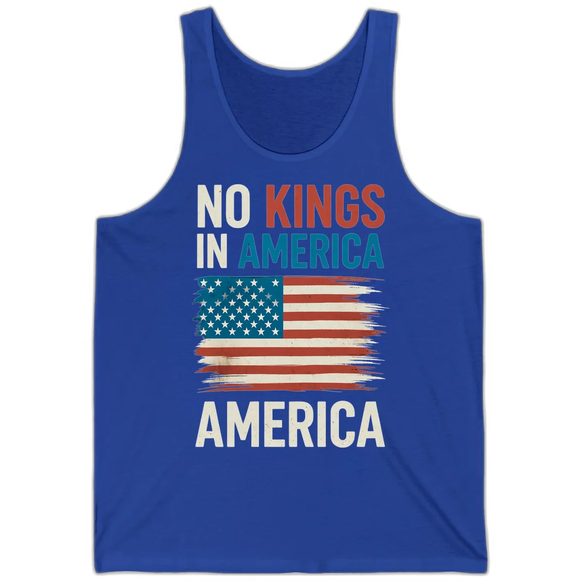 No Kings In America Tank in True Royal